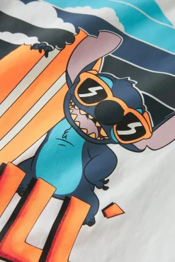T-shirt manga curta Stitch