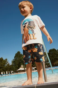 T-shirt manga curta Stitch