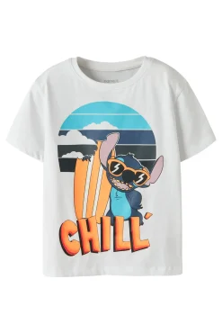 T-shirt manga curta Stitch