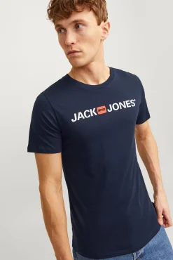 T-shirt regular com logo