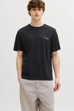 T-shirt relaxed com estampado nas costas