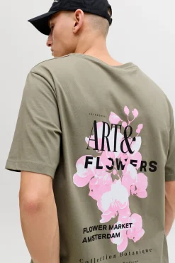 T-shirt relaxed com estampado nas costas