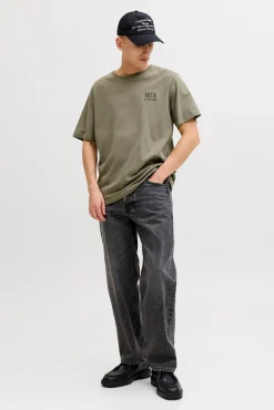 T-shirt relaxed com estampado nas costas