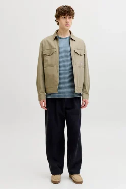 T-shirt relaxed fit às riscas