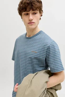 T-shirt relaxed fit às riscas