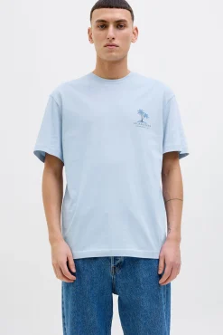 T-shirt slim com estampado nas costas