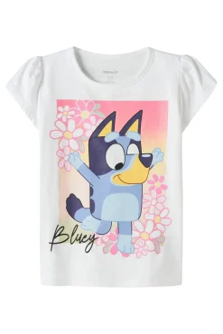 T-shirt Bluey manga curta menina