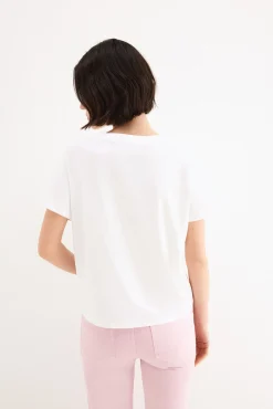 T-shirt básica com plaquinha