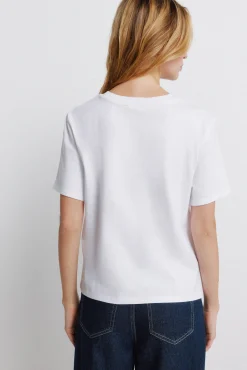 T-shirt básica em algodão