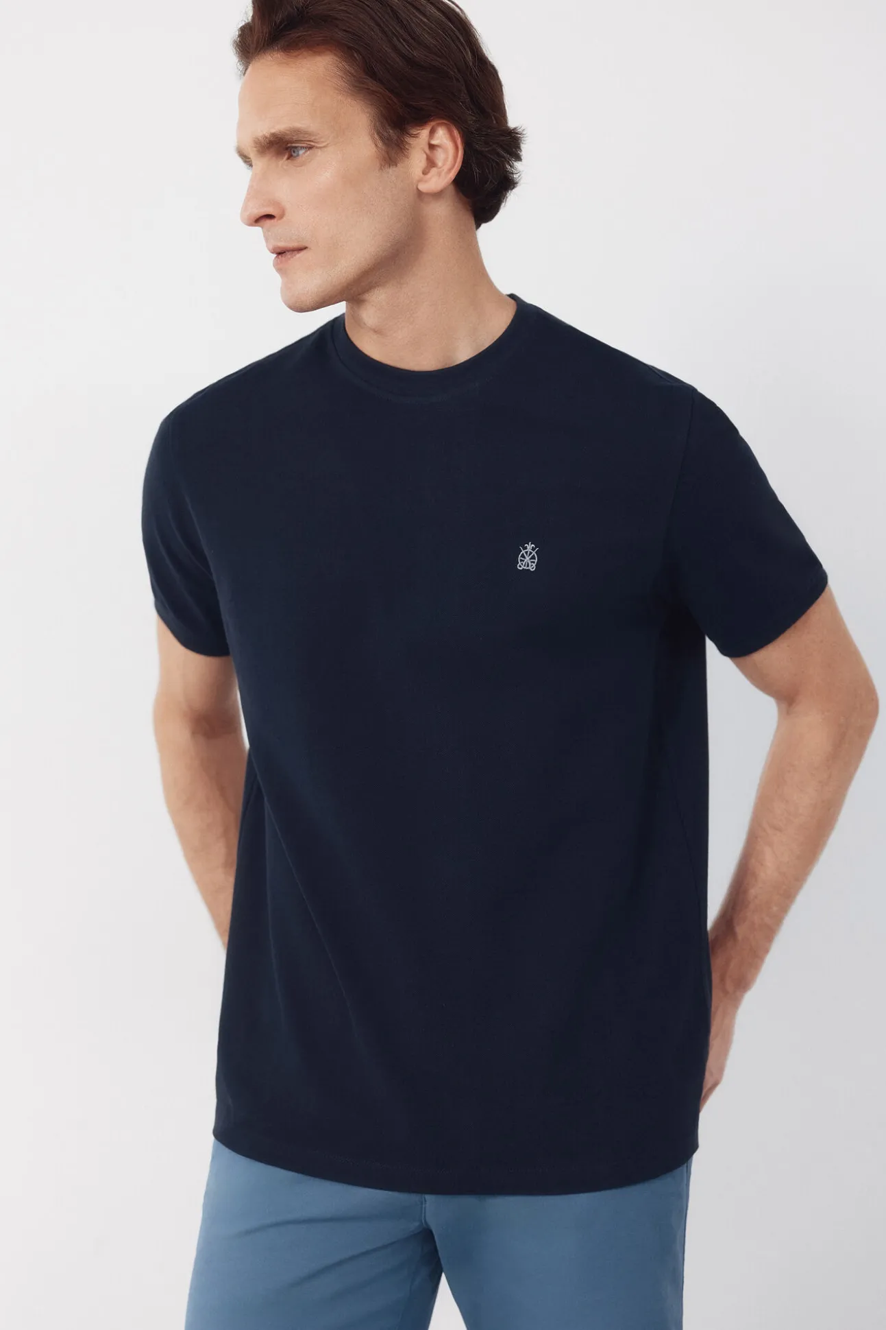 T-shirt básica em piqué