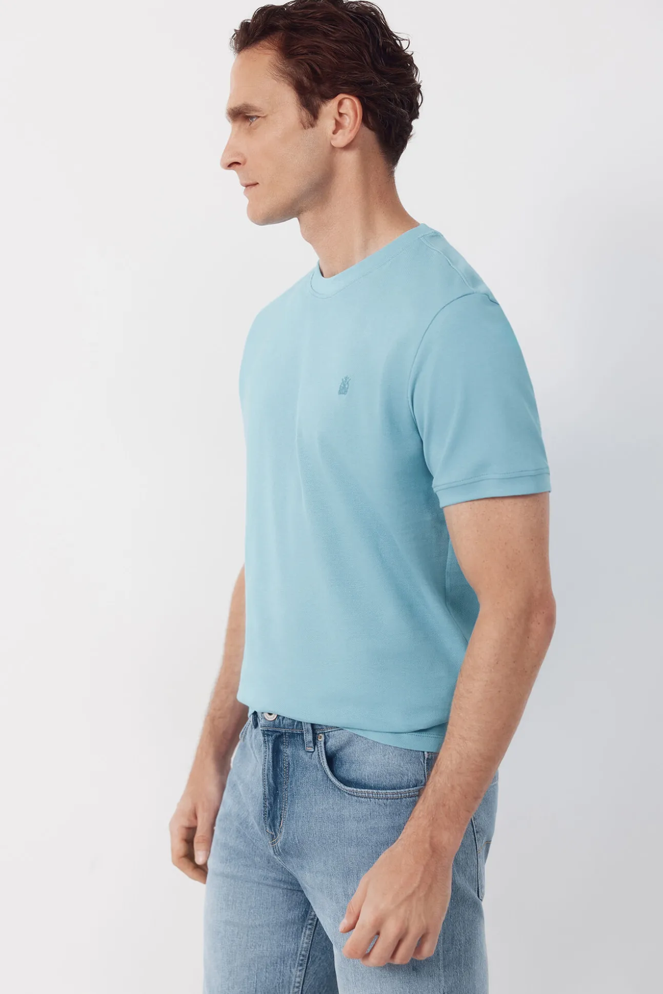 T-shirt básica em piqué