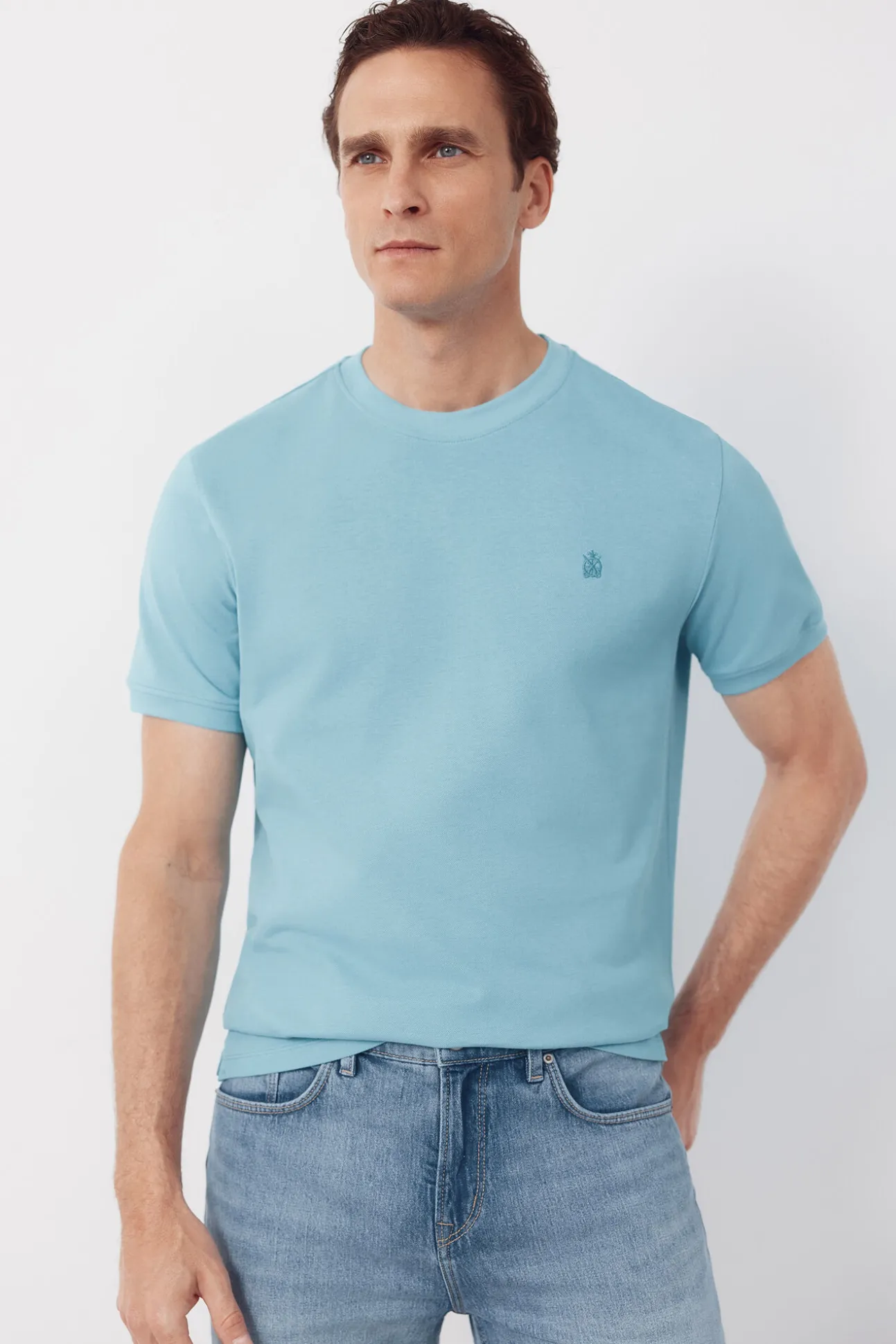 T-shirt básica em piqué