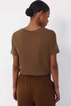 T-shirt cintado guipura