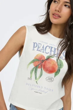 T-shirt comprida gola redonda