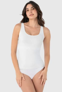 T-shirt controle moderado com dupla camada no abdômen