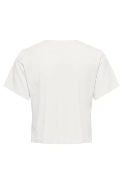 T-shirt crop de manga curta