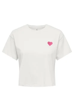 T-shirt crop de manga curta