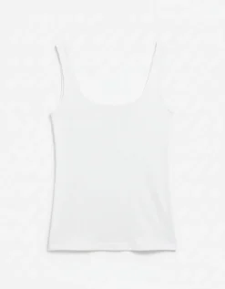 T-shirt de alças duplo tecido