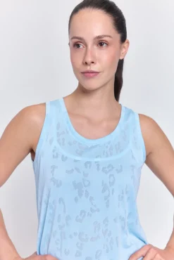 T-shirt de alças em mesh