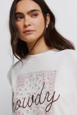 T-shirt de algodão bandana