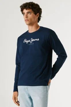 T-shirt de manga comprida com logo