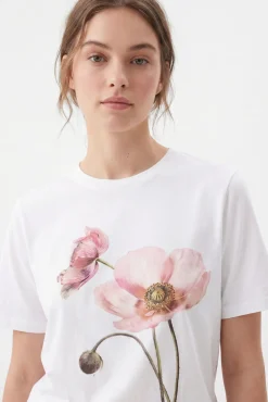 T-shirt de manga curta com estampado frontal