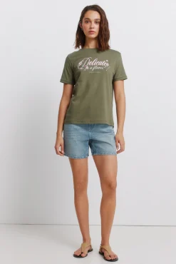 T-shirt de manga curta com estampado floral