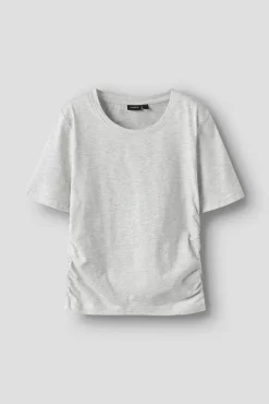 T-shirt de manga curta com franzido