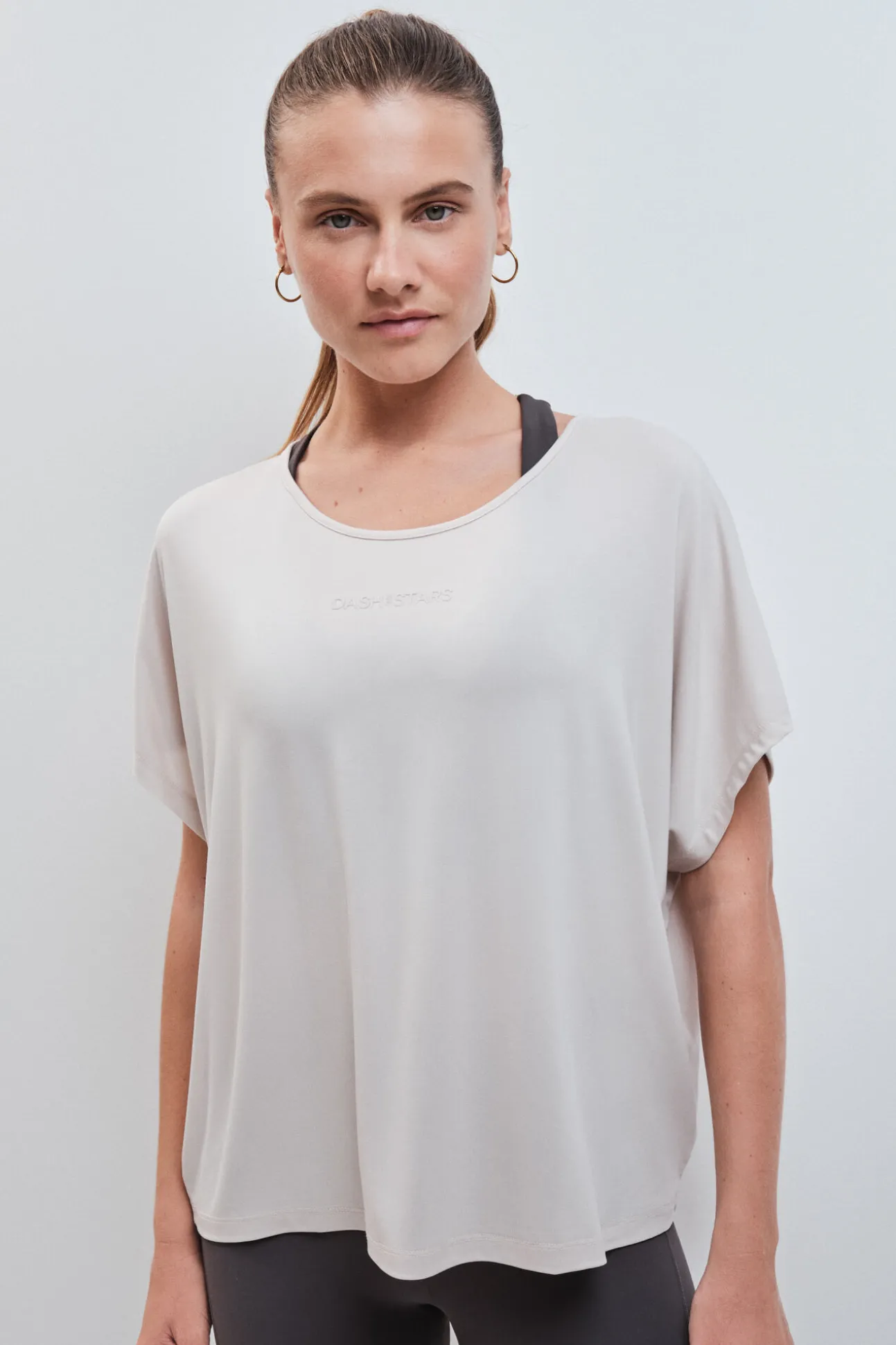 T-shirt de manga curta em modal cinza