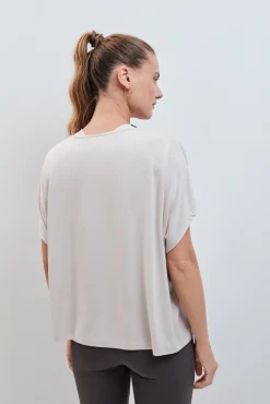 T-shirt de manga curta em modal cinza