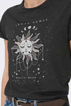T-shirt de manga curta estampada