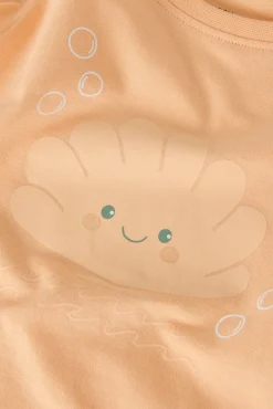 T-shirt de manga curta estampada para menina