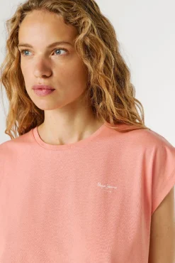 T-shirt de manga curta gola redonda