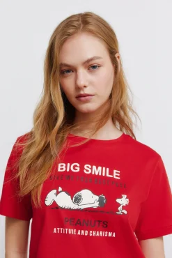 T-shirt de manga curta Snoopy