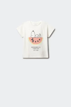 T-shirt de manga curta "Snoopy" menina