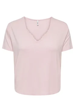 T-shirt de renda de manga curta