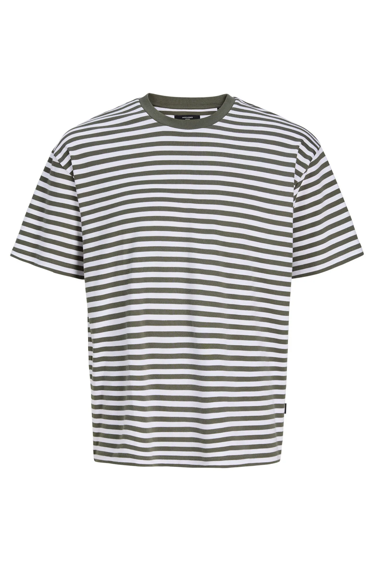 T-shirt de riscas gola redonda