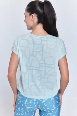T-shirt desportiva manga curta em mesh