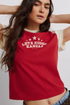 T-shirt em algodão "rodeo"