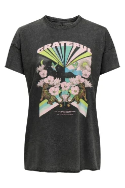 T-shirt estampada de manga curta