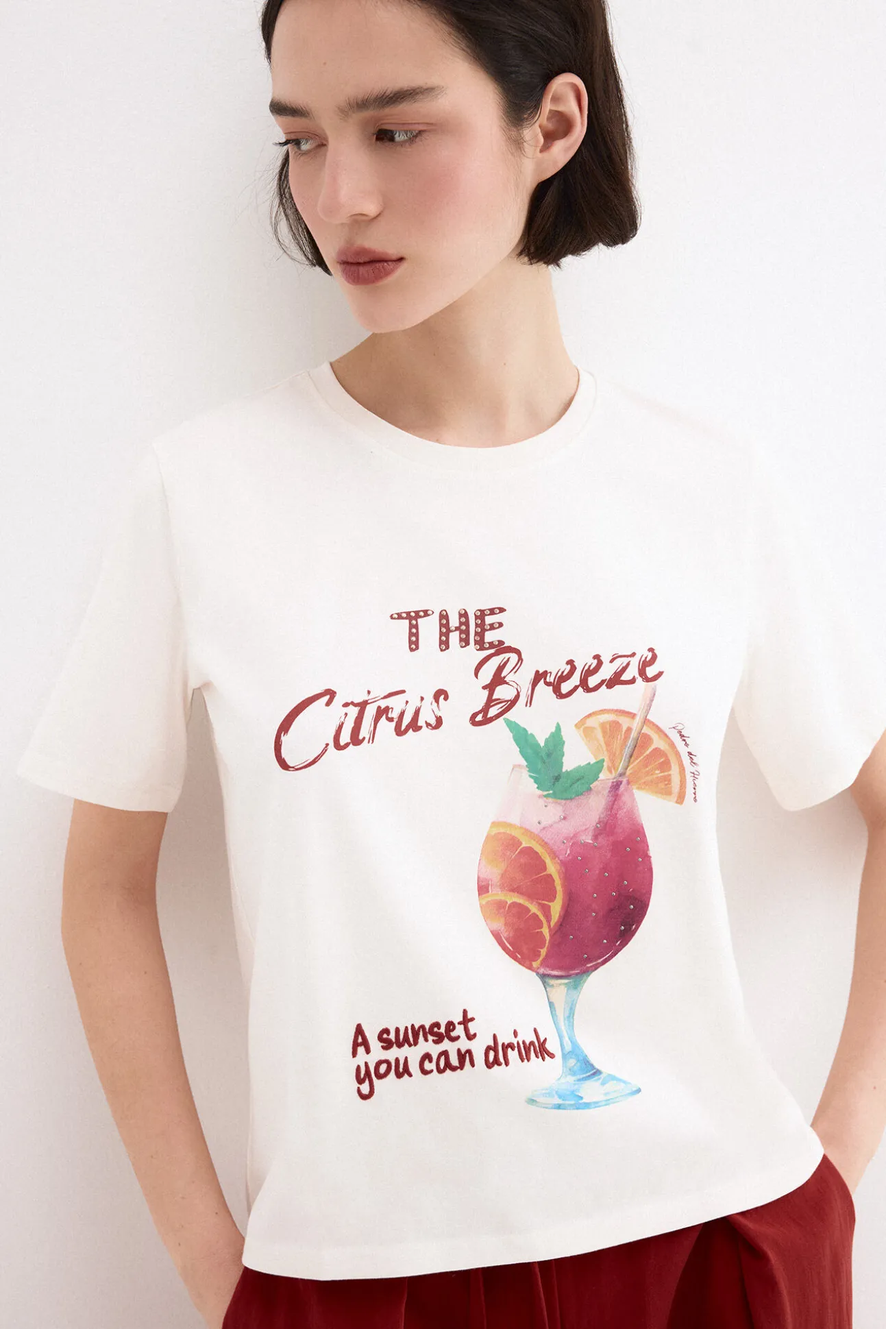 T-shirt estampado frontal