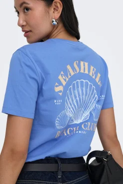 T-shirt estampado nas costas