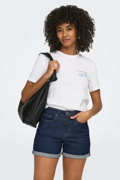 T-shirt estampado nas costas