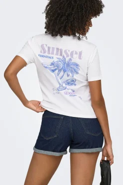 T-shirt estampado nas costas