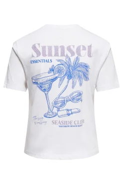 T-shirt estampado nas costas