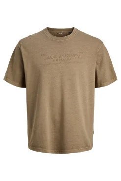 T-shirt lavada com logo