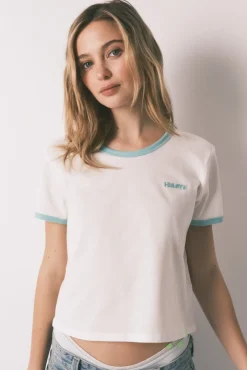 T-shirt lisa manga curta em 100% algodão branca