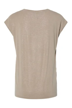 T-shirt lurex decote