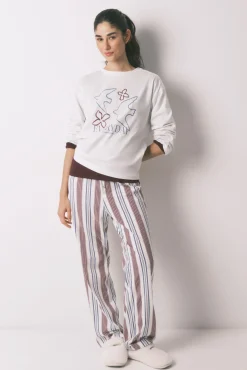 T-shirt manga 3/4 100% algodão branco