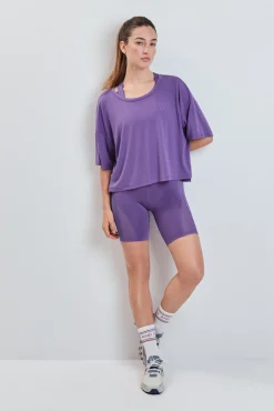 T-shirt manga curta extrassuave roxa